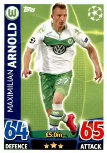 Match Attax - UEFA Champions League 2015-2016 - Maximilian Arnold - VfL Wolfsburg