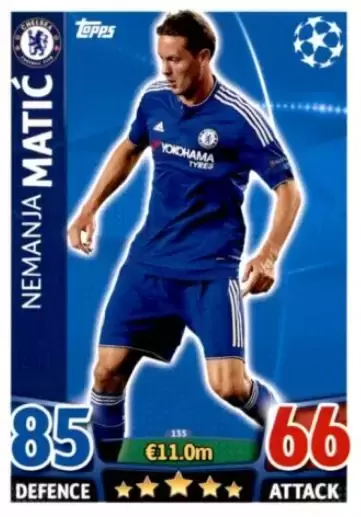 Match Attax - UEFA Champions League 2015-2016 - Nemanja Matić - Chelsea