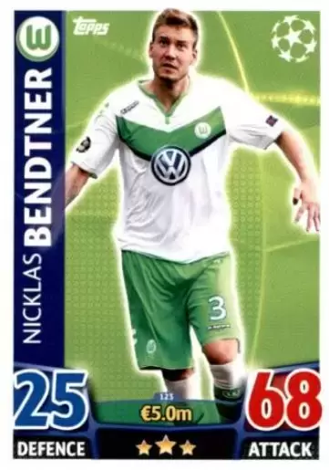 Match Attax - UEFA Champions League 2015-2016 - Nicklas Bendtner - VfL Wolfsburg