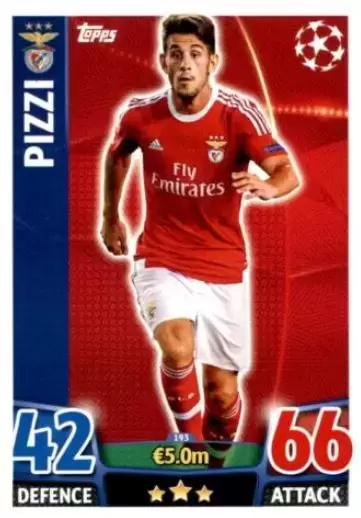 Match Attax - UEFA Champions League 2015-2016 - Pizzi - SL Benfica
