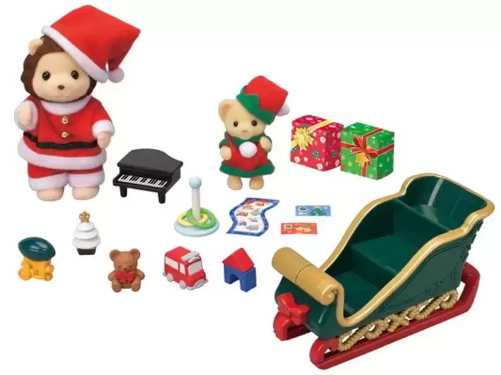 Calico Critters (USA, Canada) - Mr. Lion\'s Winter Sleigh