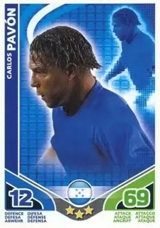 Match Attax - Stars Mondiales Football 2010 - Carlos Pavon