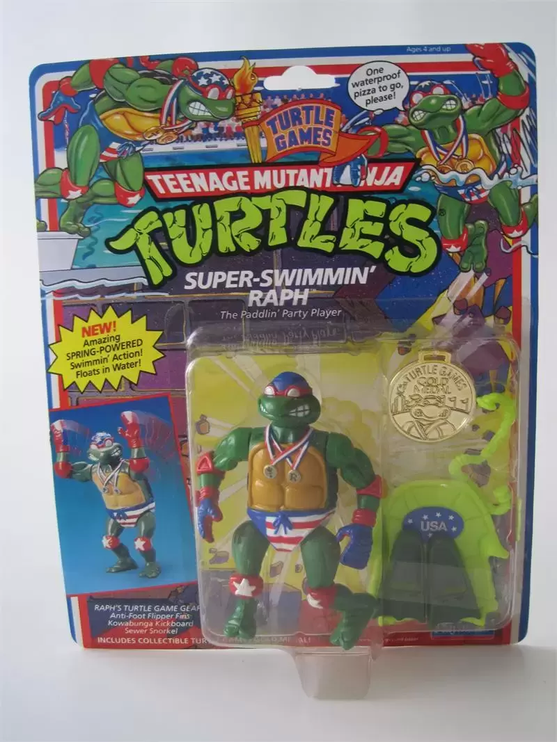 Vintage Teenage Mutant Ninja Turtles (TMNT) - Turtle Games (Super Swimmin’ Raph)