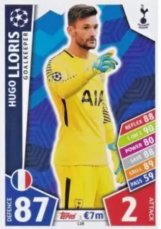 Match Attax UEFA Champions League 2017/18 - Hugo Lloris - Tottenham Hotspur