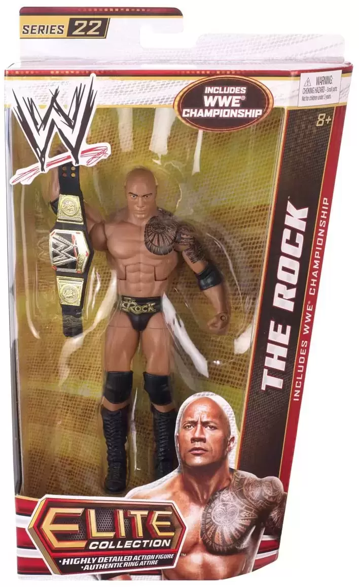 WWE Figurine articulée Élite WrestleMania The Rock