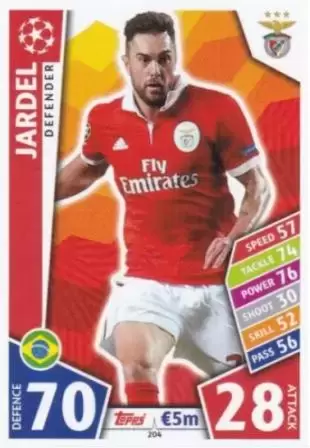 Match Attax UEFA Champions League 2017/18 - Jardel - SL Benfica