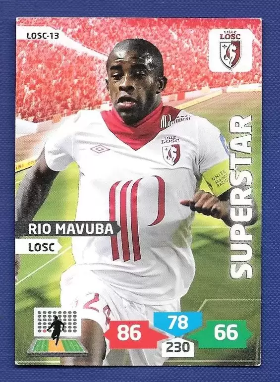 Adrenalyn XL 2013-2014 (France) - Rio Mavuba - Milieu -Superstar -Lille Olympique SC