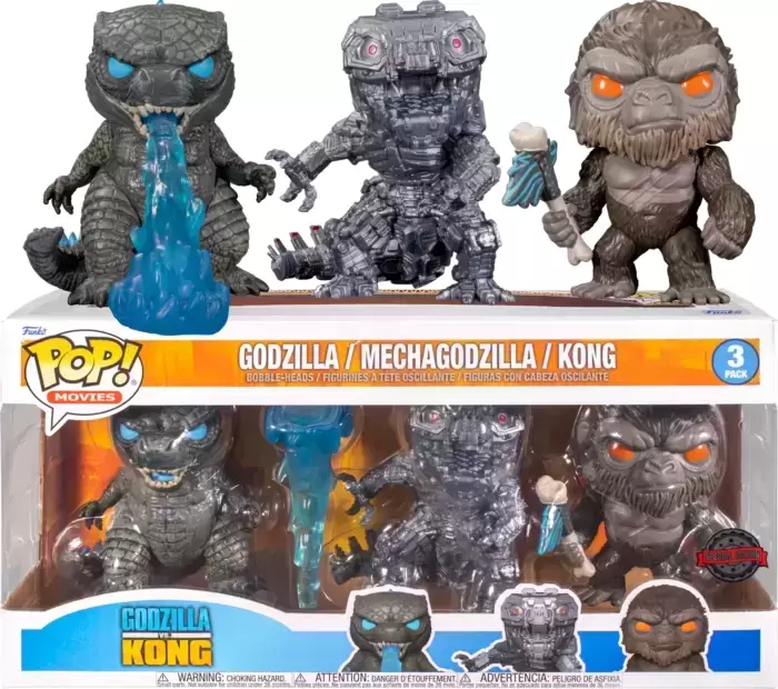 POP! Movies - Godzilla / Mechagodzilla / Kong - 3-Pack