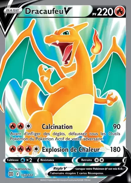 Carte Pokémon Dracaufeu VSTAR 174/172 de la série Stars