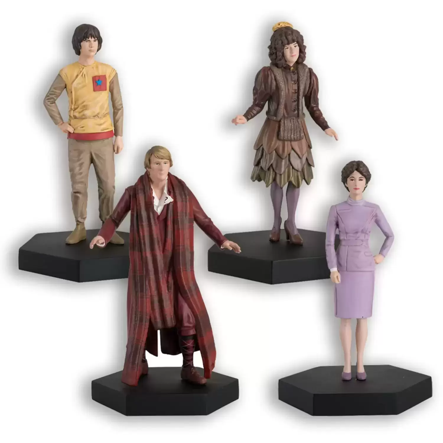 Doctor Who Eaglemoss - Lot de figurines du Cinquième Docteur, Nyssa, Tegan et Adric