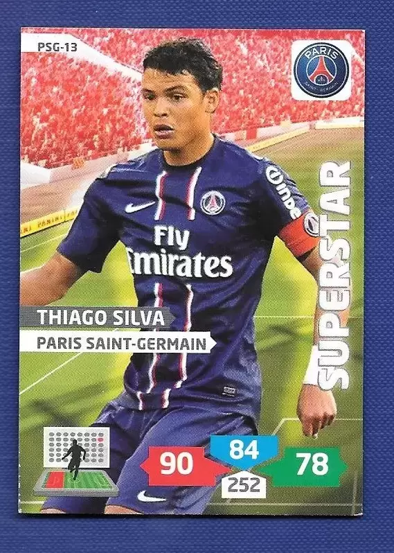 Adrenalyn XL 2013-2014 (France) - Thiago Silva - Defenseur -Superstar - Paris Saint-Germain