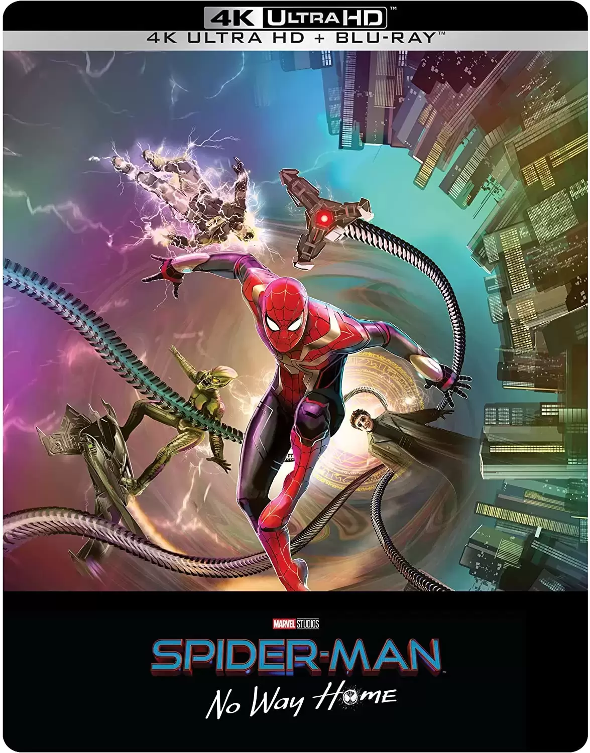 Blu-ray Steelbook - Spider-Man : No Way Home Exclusive Amazon boîtier SteelBook Pop Art-4K Ultra HD