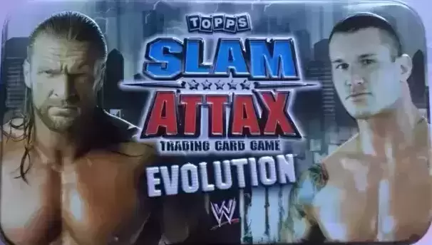WWE Slam Attax Evolution - Boite Metal Slam Attack Evolution  HHH et Randy Orton