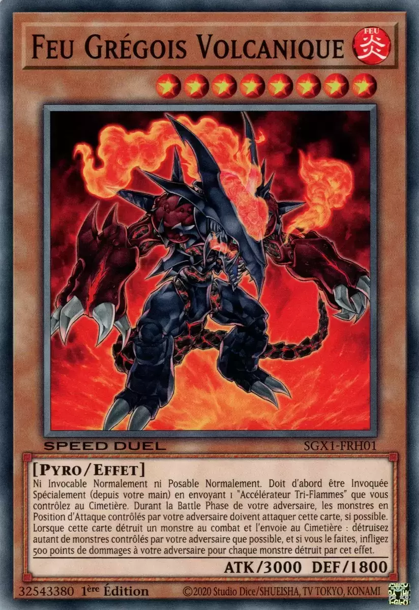 Speed Duel GX SGX1 - Feu Grégois Volcanique
