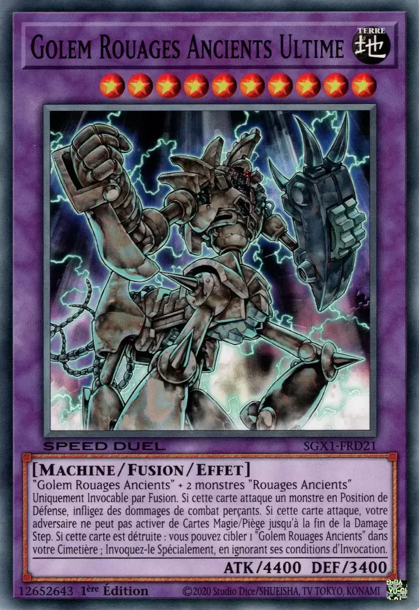 Speed Duel GX SGX1 - Golem Rouages Ancients Ultime