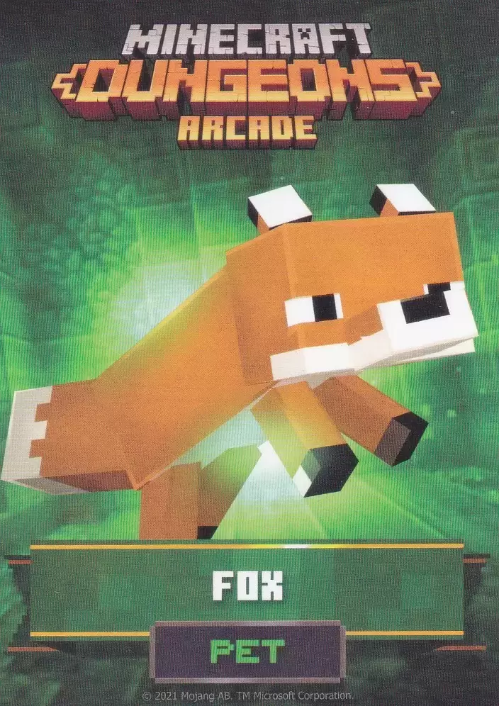 Minecraft Dungeons Arcade Fox #57/98 Unused N/M