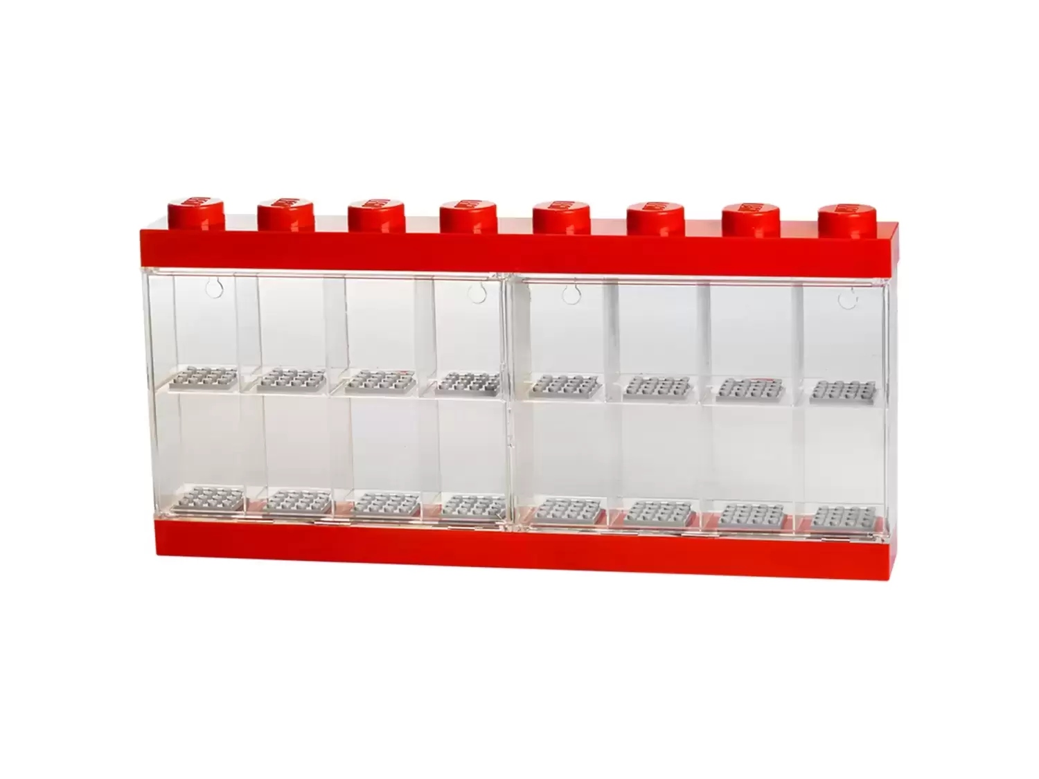 Rangements LEGO - Boîte de présentation pour 16 minifigurines – rouge