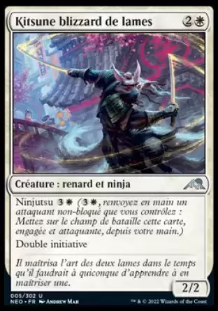 Kamigawa La Dynastie Néon - Kitsune blizzard de lames
