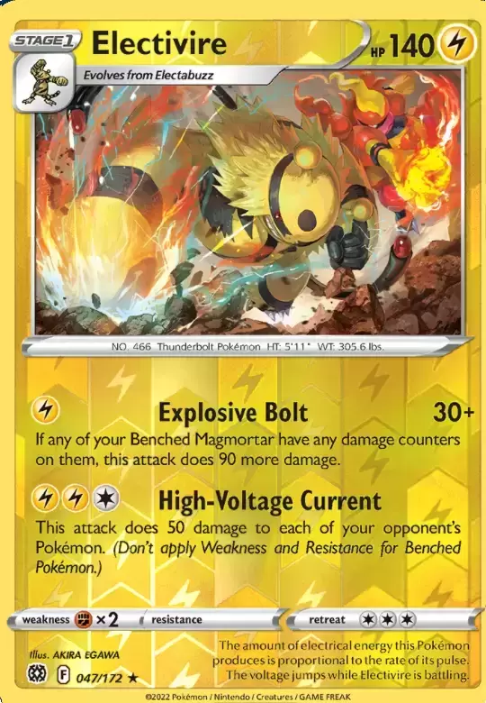 Brilliant Stars - Electivire Reverse