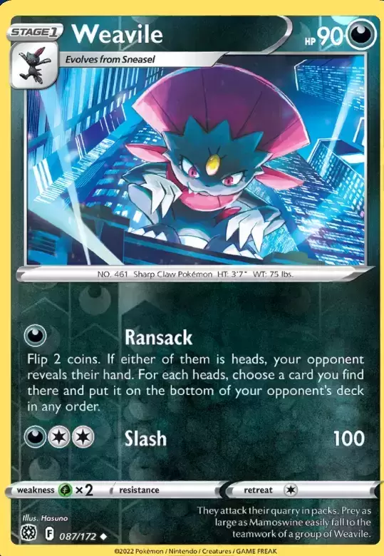 Brilliant Stars - Weavile Reverse