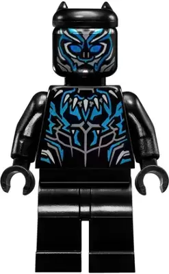 LEGO Super Heroes Minifigures - Black Panther - Claw Necklace, Metallic Light Blue Highlights