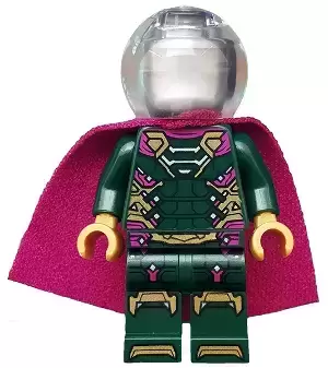 LEGO Super Heroes Minifigures - Mysterio - Magenta Trim, Flat Silver Head, Trans-Clear Helmet