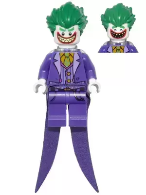 LEGO Super Heroes Minifigures - The Joker - Long Coattails, Smile with Pointed Teeth Grin, Neck Bracket