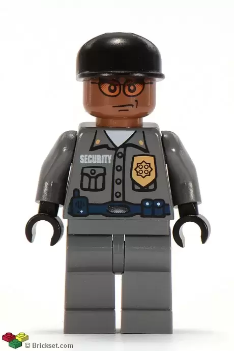 LEGO Super Heroes Minifigures - Arkham Asylum Guard, Light Brown Head, Black Cap