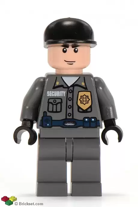 LEGO Super Heroes Minifigures - Arkham Asylum Guard, Light Nougat Head, Black Cap