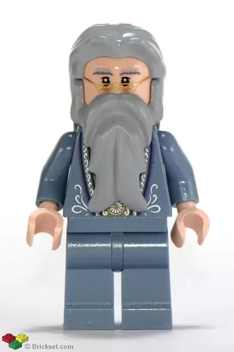 Lego Harry Potter Minifigures - Albus Dumbledore, Sand Blue Outfit with Silver Embroidery