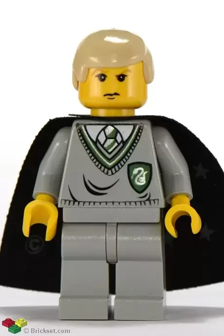 Lego Harry Potter Minifigures - Draco Malfoy, Slytherin Torso, Black Cape with Stars