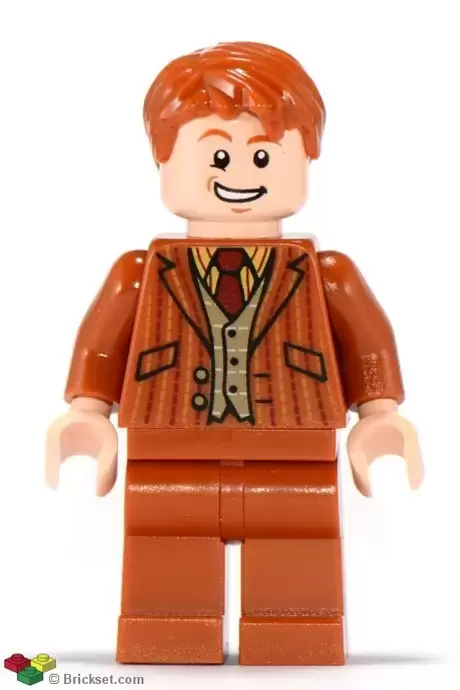 Lego Harry Potter Minifigures - Fred / George Weasley, Dark Orange Suit