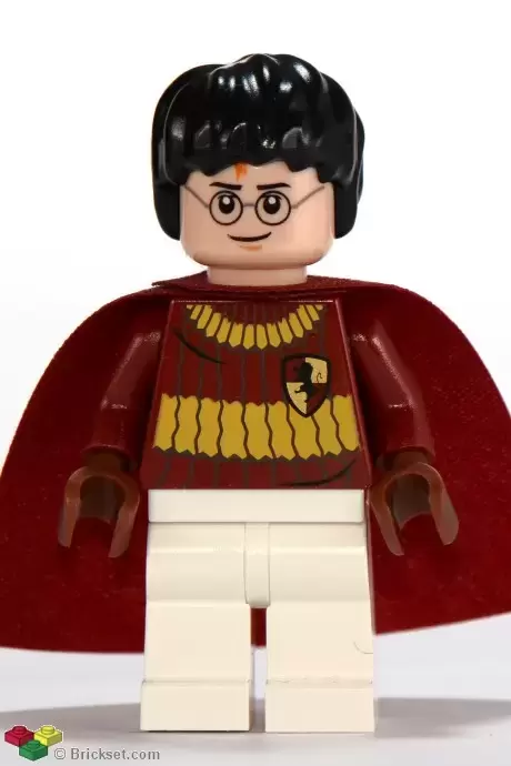Lego Harry Potter Minifigures - Harry Potter, Dark Red Quidditch Uniform, Light Nougat Head