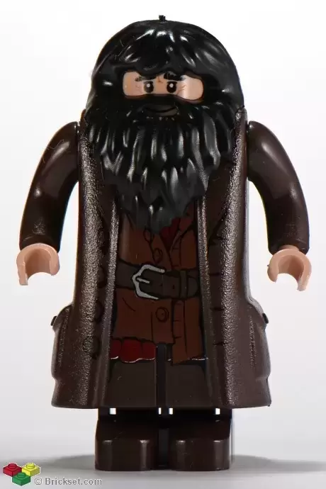 Lego Harry Potter Minifigures - Rubeus Hagrid, Dark Brown Topcoat with Buttons (Light Nougat Version with Movable Hands)