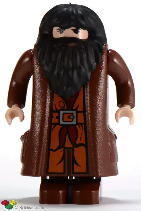 Lego Harry Potter Minifigures - Rubeus Hagrid, Reddish Brown Topcoat (Light Nougat Version with Movable Hands)