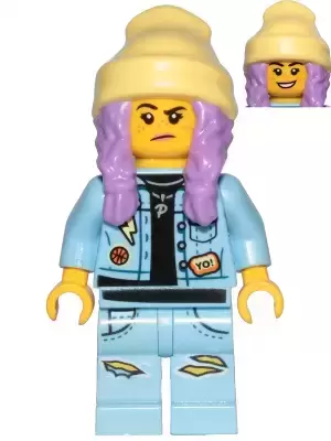 Lego Hidden Side Minifigures - Parker L. Jackson - Denim Jacket with Beanie (Smile / Grumpy)