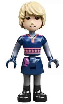 Lego Disney Minifigures - Kristoff - Dark Blue Tunic, Black Boots and Sand Blue Sleeves