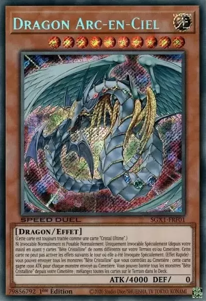 Speed Duel GX SGX1 - Dragon Arc-en-Ciel Holographique