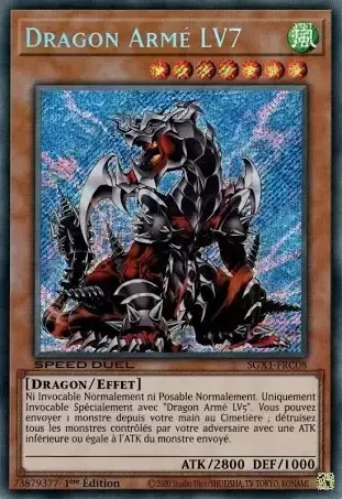 Speed Duel GX SGX1 - Dragon Armé LV7 Holographique