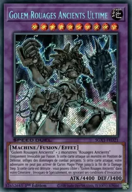 Speed Duel GX SGX1 - Golem Rouages Ancients Ultime Holographique