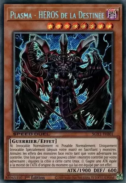 Speed Duel GX SGX1 - Plasma - HÉROS de la Destinée Holographique