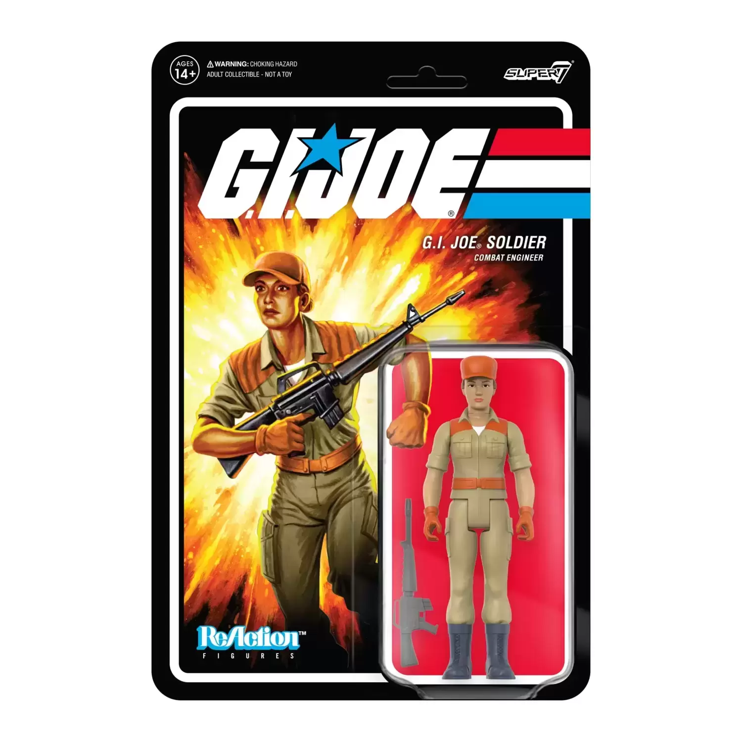 Super7 ReAction - G.I. Joe - Female Combat Engineer Bun Hair (Tan)