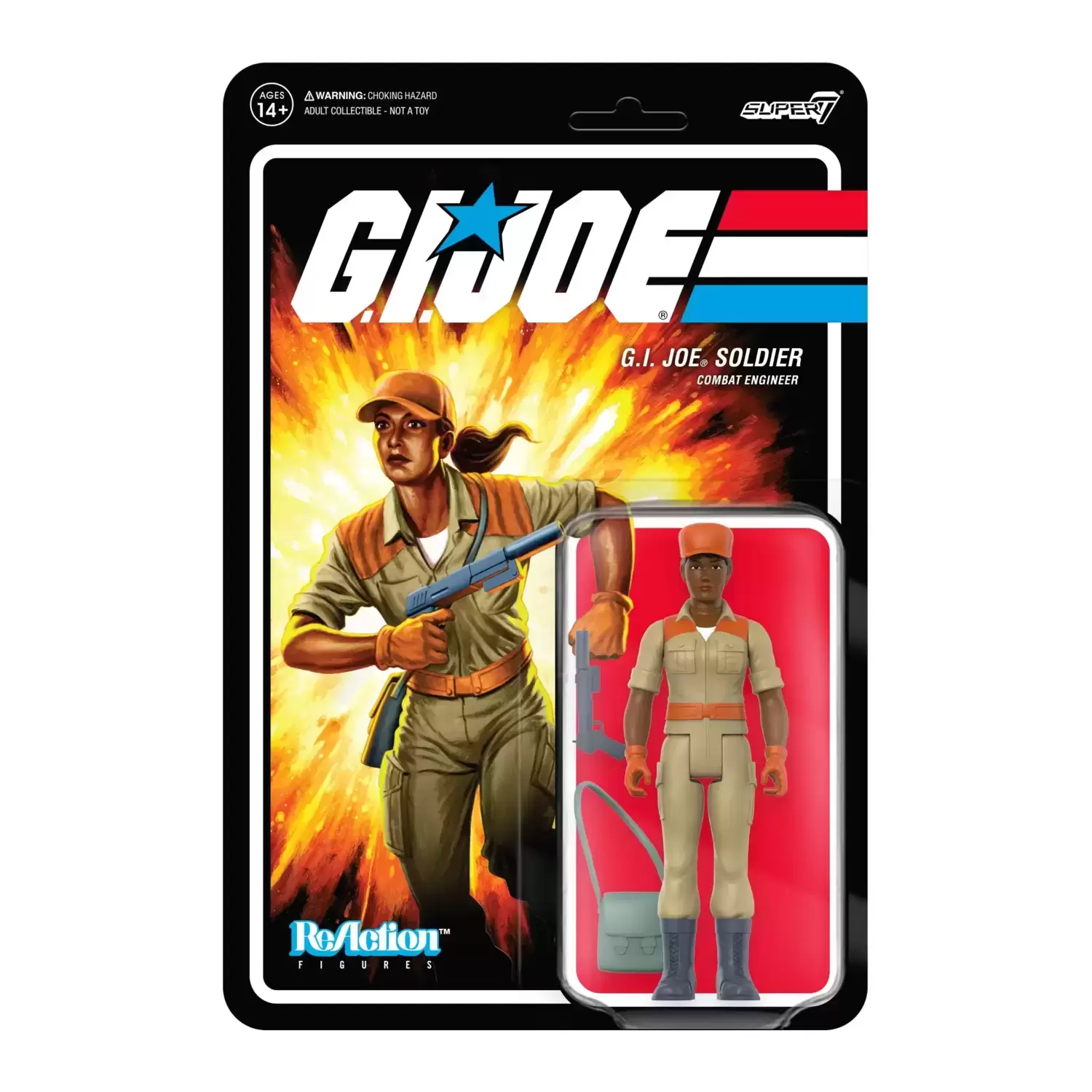 Super7 ReAction - G.I. Joe - Female Combat Engineer Ponytail Hair (Brown)