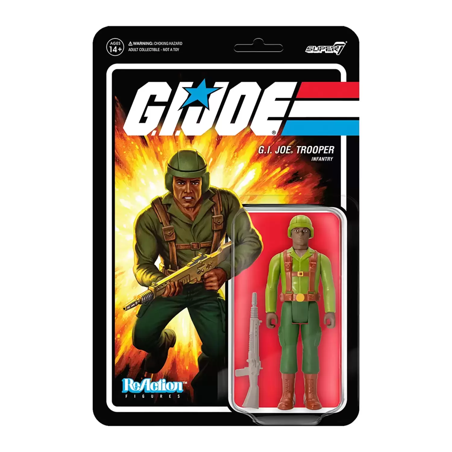 Super7 ReAction - G.I. Joe - G.I. Joe Trooper - Greenshirt (Brown)