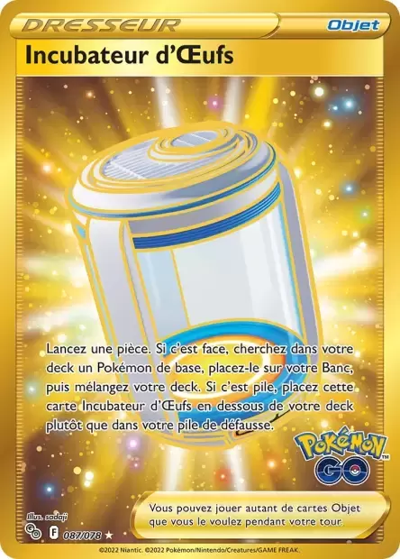 Pokémon Go - Incubateur d\'Oeufs