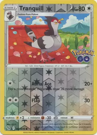 Pokémon Go - Tranquill Reverse