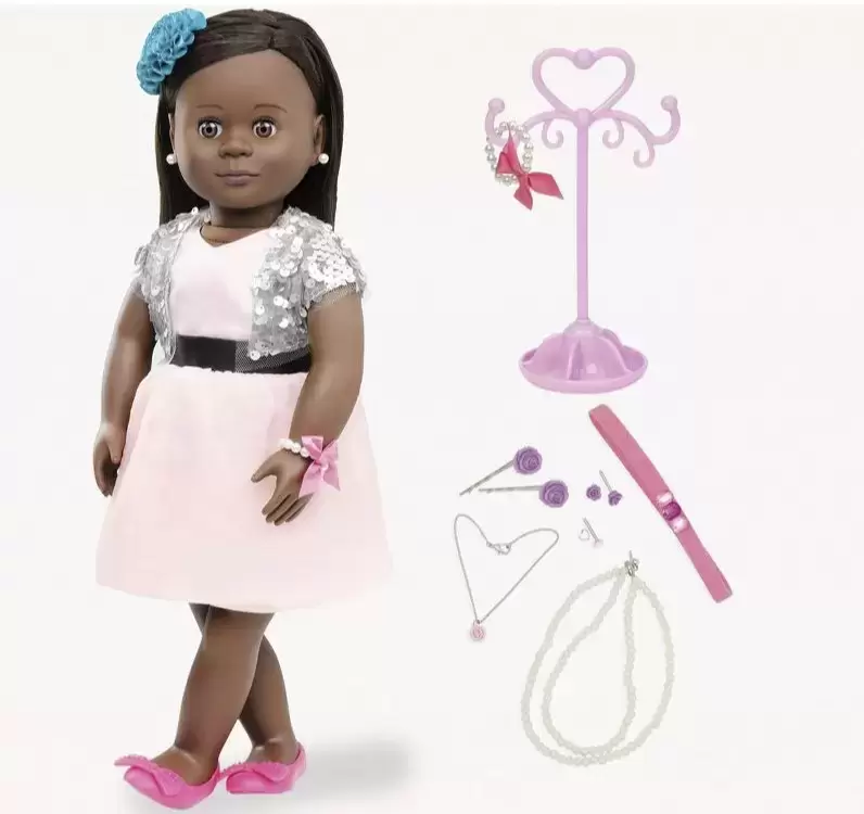 Maeva with Pierced Ears Jewelry Doll Our Generation 18 Dolls Playset