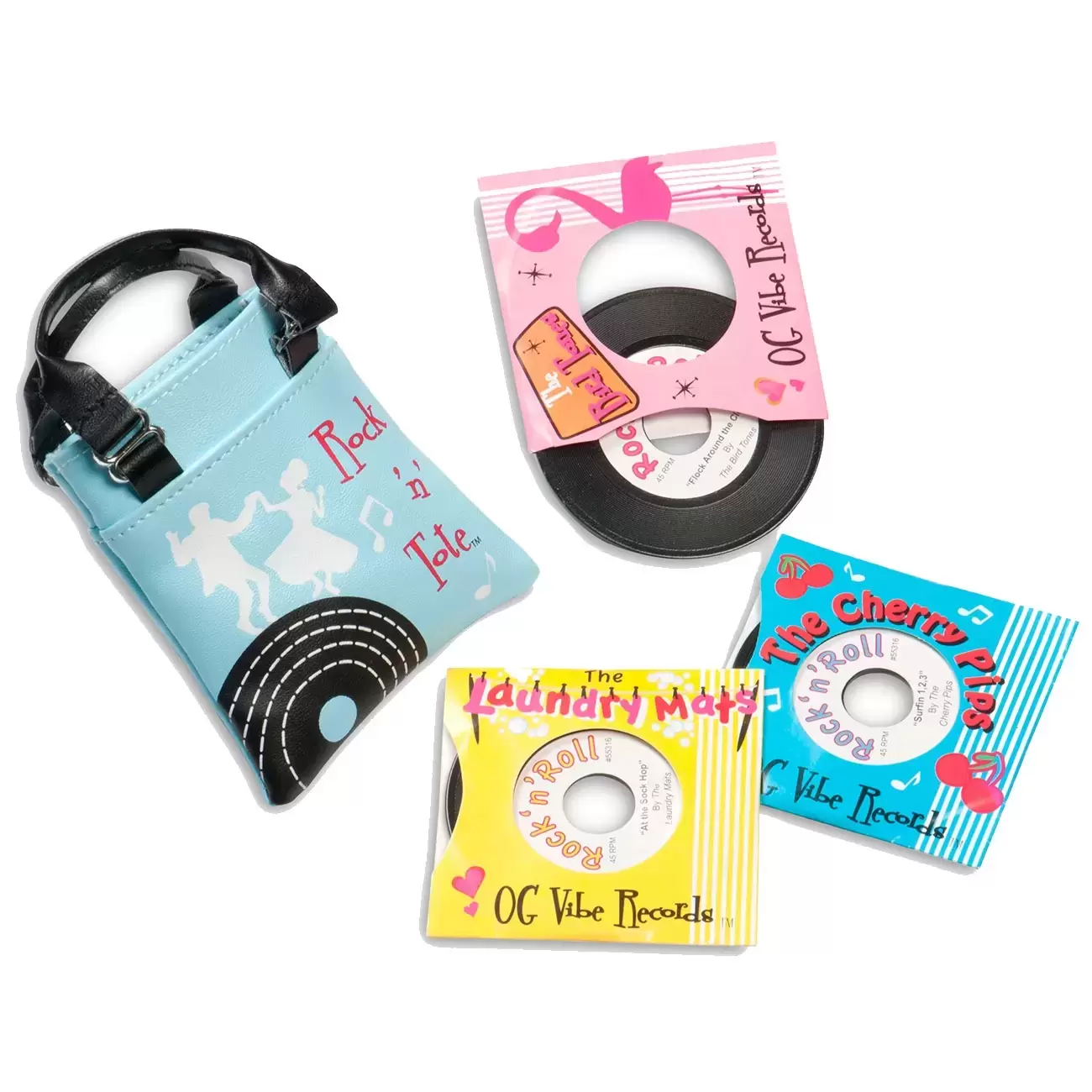 Retro Rock and Tote with Records Accessory Set Our Generation 18