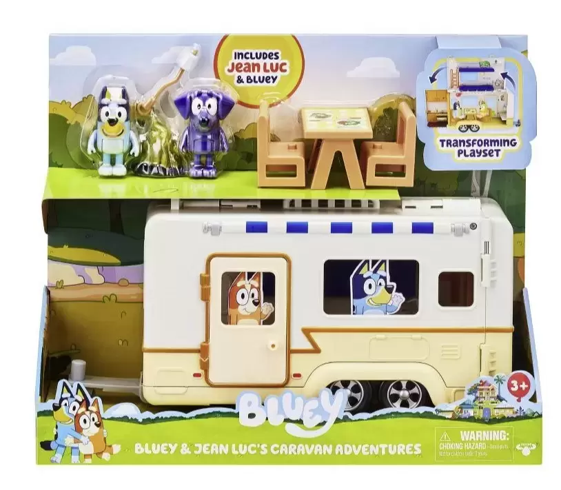 Bluey Figures & Playsets - Bluey & Jean Luc\'s Caravan Adventures Playset