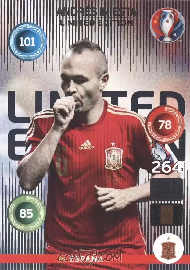 Adrenalyn XL - Euro 2016 - Andrés Iniesta - España / Limited edition